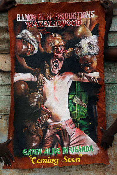 Hand-Painted Poster! Eaten Alive in Uganda!